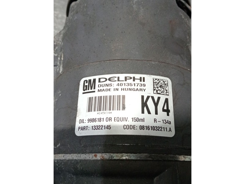 Recambio de compresor aire acondicionado para opel astra g hatchback (t98) 1.8 16v (f08, f48) referencia OEM IAM 13322145  