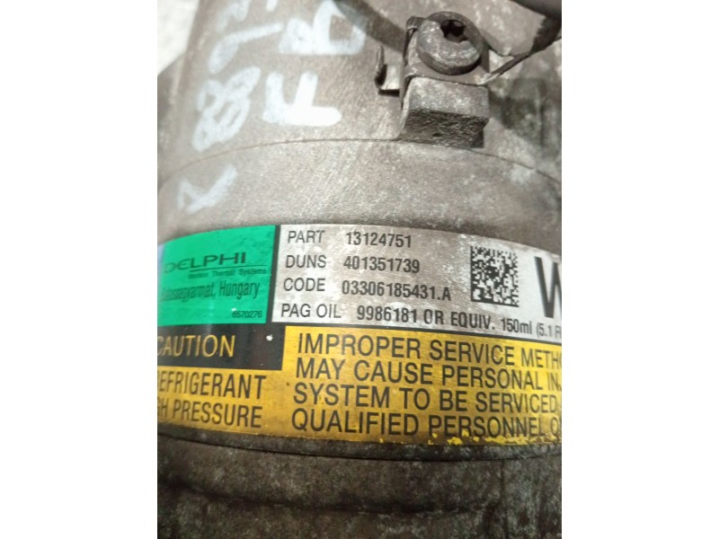 Recambio de compresor aire acondicionado para opel astra h (a04) 1.7 cdti (l48) referencia OEM IAM 13124751  