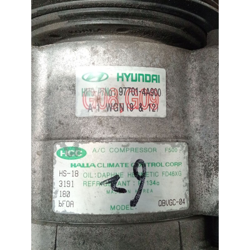 Recambio de compresor aire acondicionado para hyundai h-1 furgoneta (a1) 2.5 crdi referencia OEM IAM 977014A900  