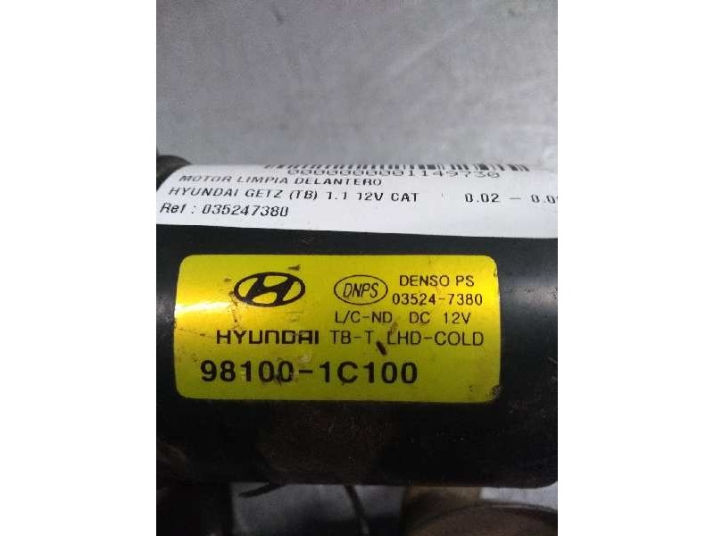 Recambio de motor limpia delantero para hyundai getz (tb) 1.1 12v cat referencia OEM IAM 035247380 981001C100 