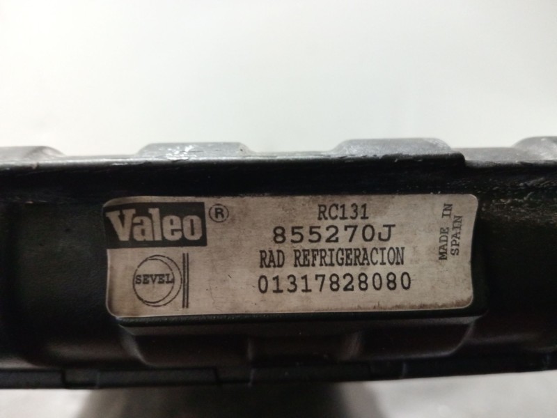 Recambio de radiador agua para peugeot boxer furgoneta (230l) 1.9 d referencia OEM IAM 855270J 01317828080 