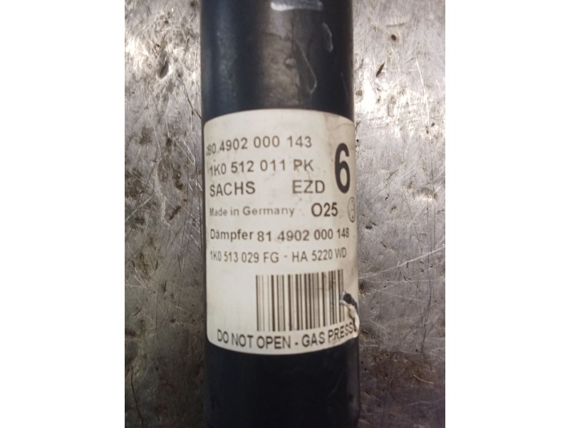 Recambio de amortiguador trasero derecho para volkswagen golf v berlina (1k1) gt sport referencia OEM IAM 1K0512011PK  