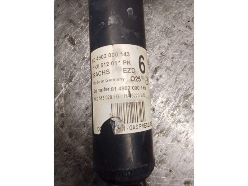 Recambio de amortiguador trasero izquierdo para volkswagen golf v berlina (1k1) gt sport referencia OEM IAM 1k0512011PK  