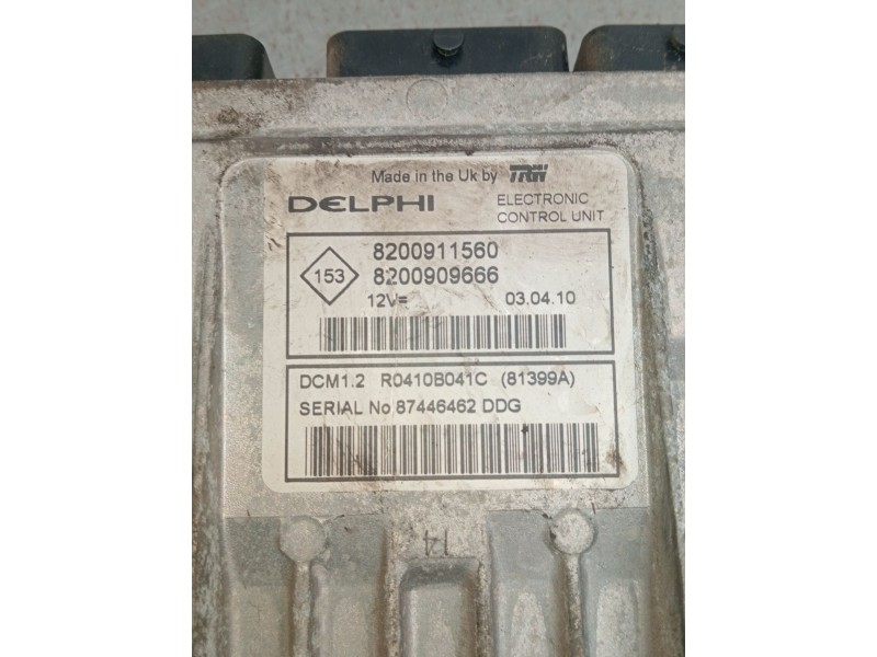 Recambio de centralita motor uce para renault clio grandtour dynamique referencia OEM IAM 8200911560 8200909666 