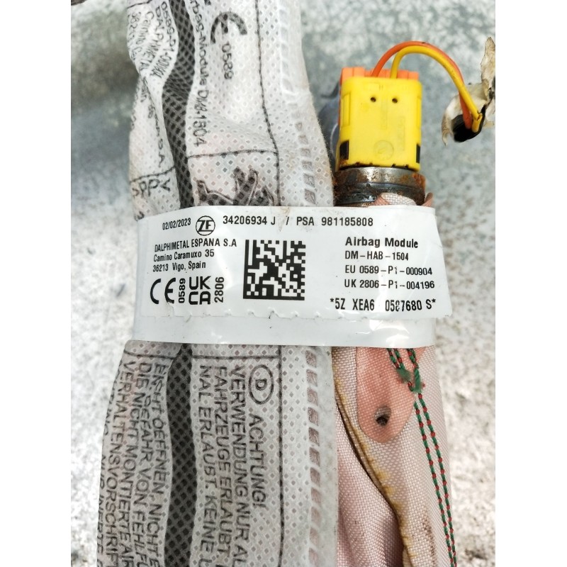 Recambio de airbag cortina delantero izquierdo para citroën c3 referencia OEM IAM 34206934J 981185808 34248497D