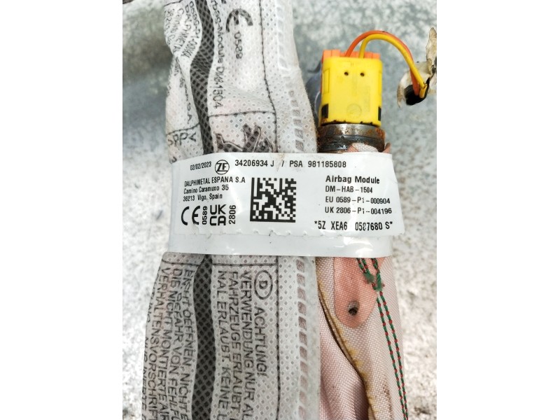 Recambio de airbag cortina delantero izquierdo para citroën c3 referencia OEM IAM 34206934J 981185808 34248497D