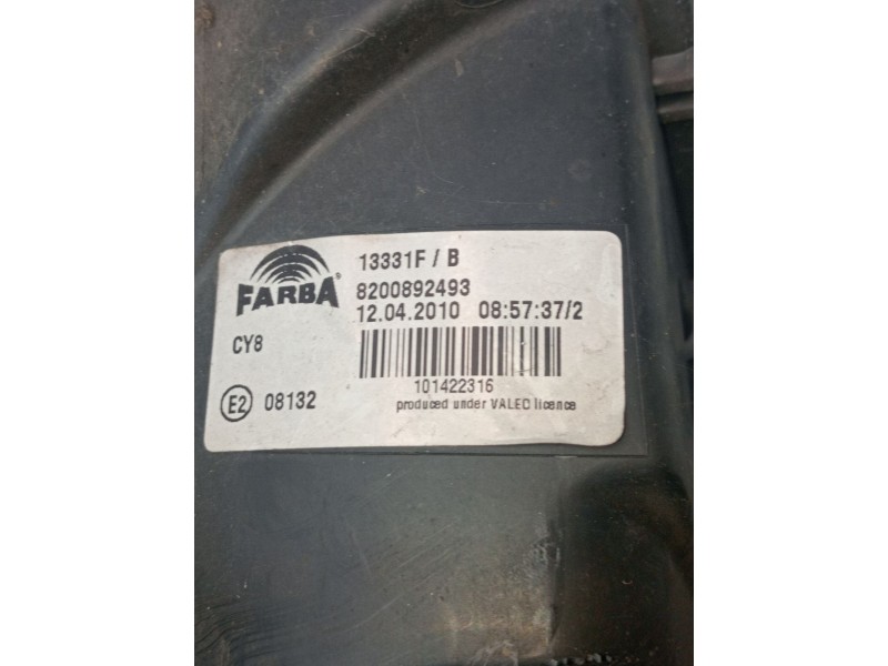 Recambio de faro izquierdo para renault clio grandtour dynamique referencia OEM IAM 8200892493  