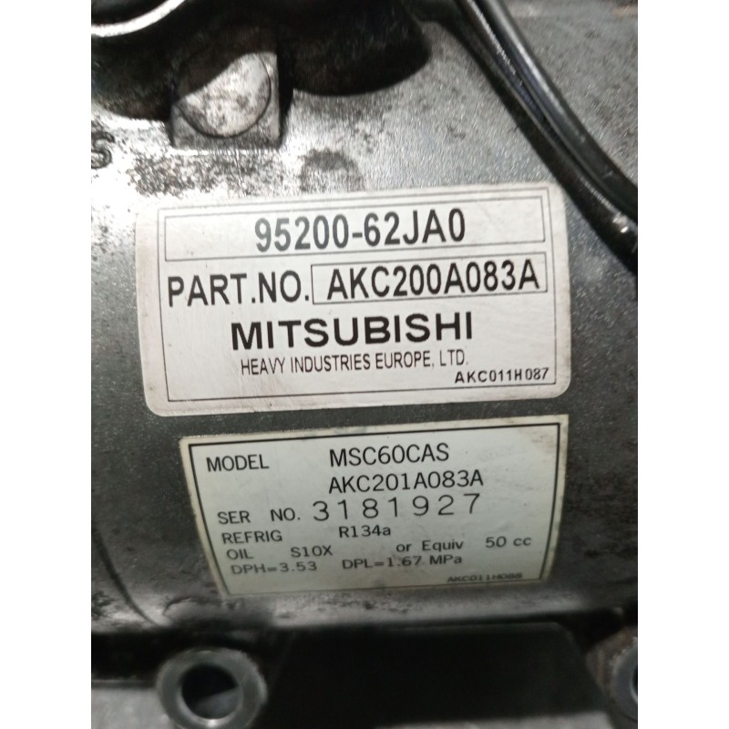 Recambio de compresor aire acondicionado para suzuki swift iii (mz, ez) 1.3 (rs 413) referencia OEM IAM 9520062JA0 AKC200A083A 