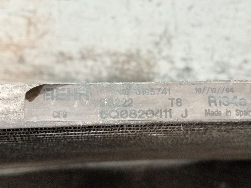 Recambio de condensador / radiador aire acondicionado para seat cordoba (6l2) 1.9 tdi referencia OEM IAM 6Q0820411 0195741 