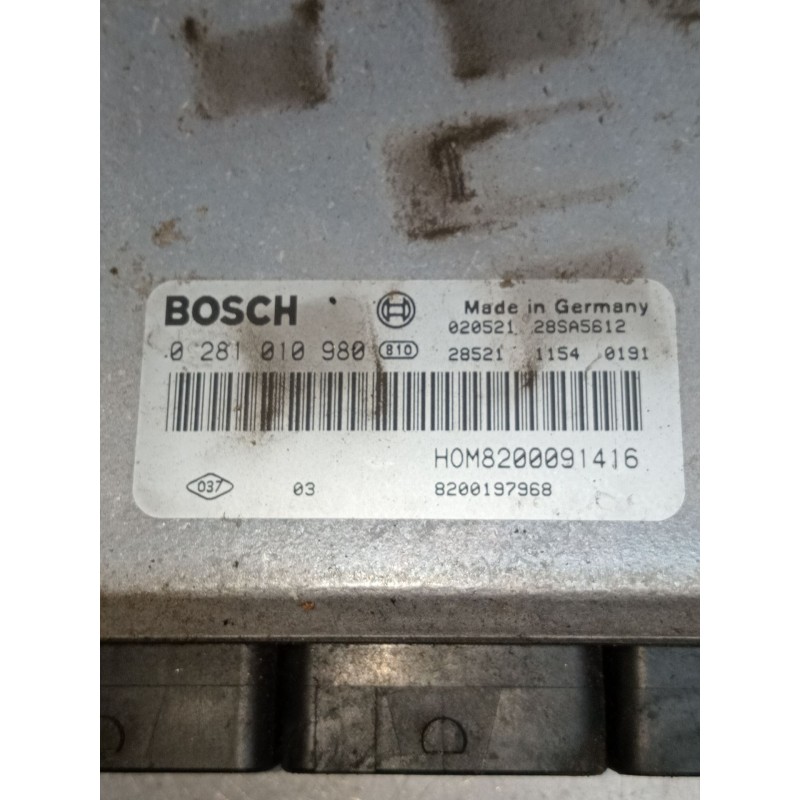 Recambio de centralita motor uce para renault scenic rx4 (ja0) 1.9 dci referencia OEM IAM 0281010980 H0M820091416 