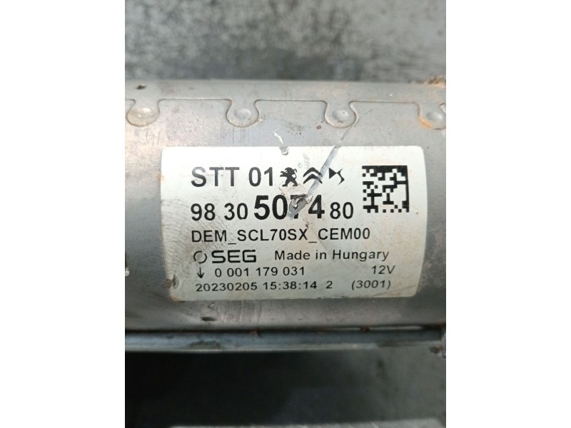 Recambio de motor arranque para citroën c3 referencia OEM IAM 9830507480 0001179031 
