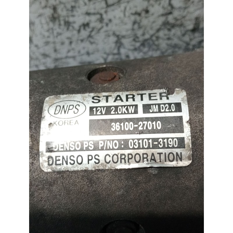 Recambio de motor arranque para hyundai santa fé ii (cm) 2.2 crdi referencia OEM IAM 3610027010 031013190 