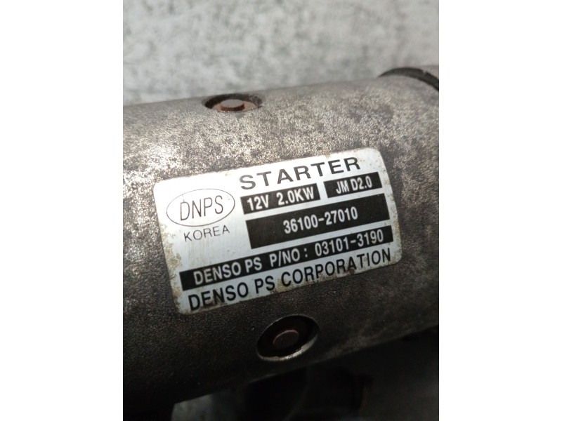 Recambio de motor arranque para hyundai sonata v (nf) 2.0 crdi referencia OEM IAM 3610027010 031013190 
