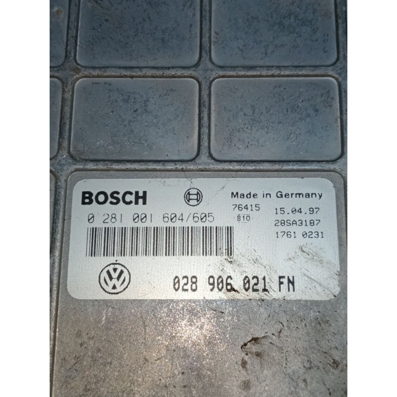 Recambio de centralita motor uce para seat toledo i (1l2) 1.9 tdi referencia OEM IAM 0281001604 028906021FN 