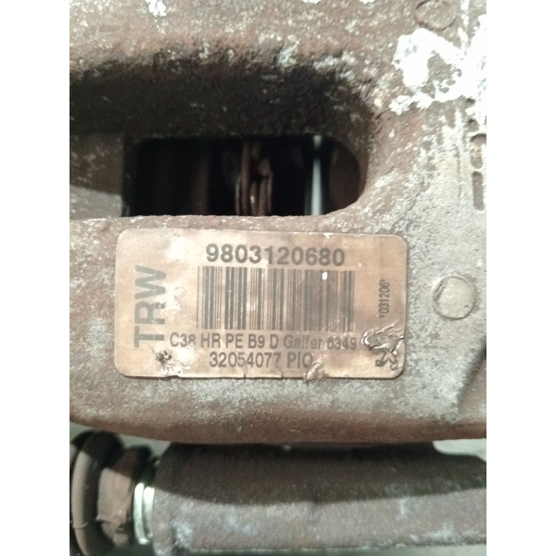 Recambio de pinza freno trasera derecha para peugeot partner tepee 1.6 hdi 90 referencia OEM IAM 9803120680 32054077 