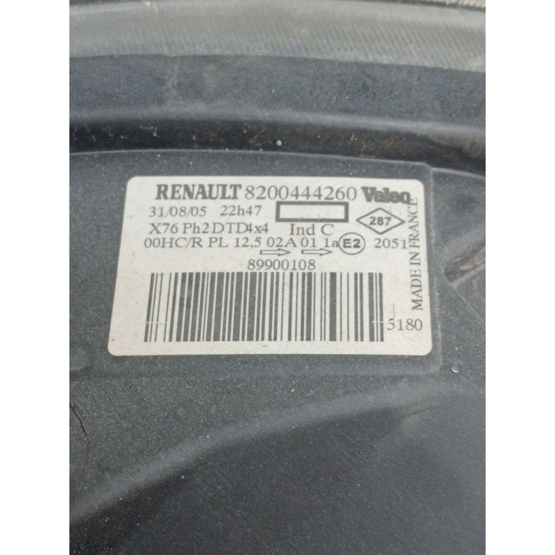 Recambio de faro derecho para renault kangoo express (fc0/1_) 1.9 dci 4x4 (fc0v) referencia OEM IAM 8200444260 89900108 