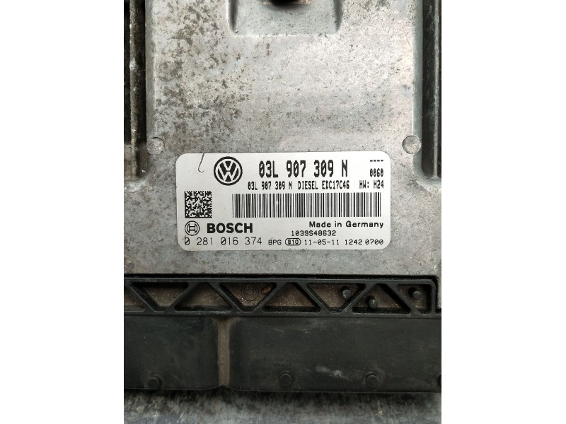 Recambio de centralita motor uce para volkswagen passat cc b6 (357) 2.0 tdi referencia OEM IAM 0281016374 03L907309N EDC17C46 10
