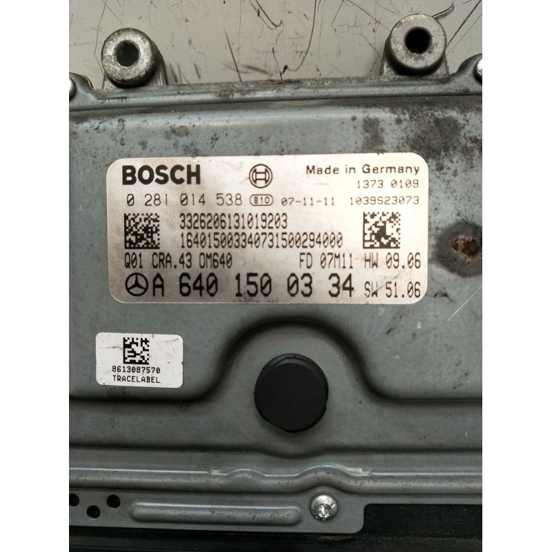 Recambio de centralita motor uce para mercedes-benz clase b sports tourer (w245) b 200 cdi (245.208) referencia OEM IAM A6401500