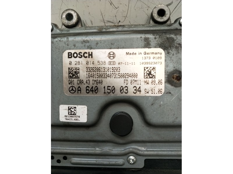 Recambio de centralita motor uce para mercedes-benz clase b sports tourer (w245) b 200 cdi (245.208) referencia OEM IAM A6401500