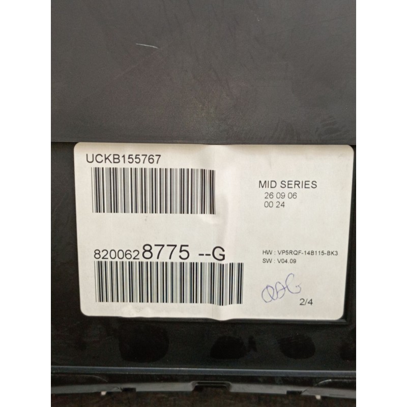 Recambio de cuadro instrumentos para renault clio iii (br0/1, cr0/1) 1.2 16v (br02, br0j, br11, cr02, cr0j, cr11) referencia OEM