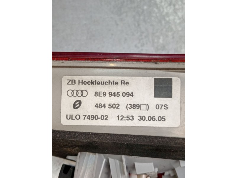 Recambio de piloto trasero derecho interior para audi a4 b7 avant (8ed) 2.0 tdi 16v referencia OEM IAM 8E9945094 484502 