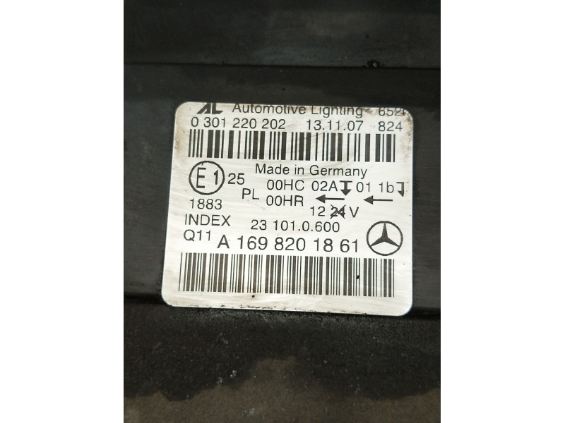 Recambio de faro derecho para mercedes-benz clase b sports tourer (w245) b 200 cdi (245.208) referencia OEM IAM A1698201861 0301