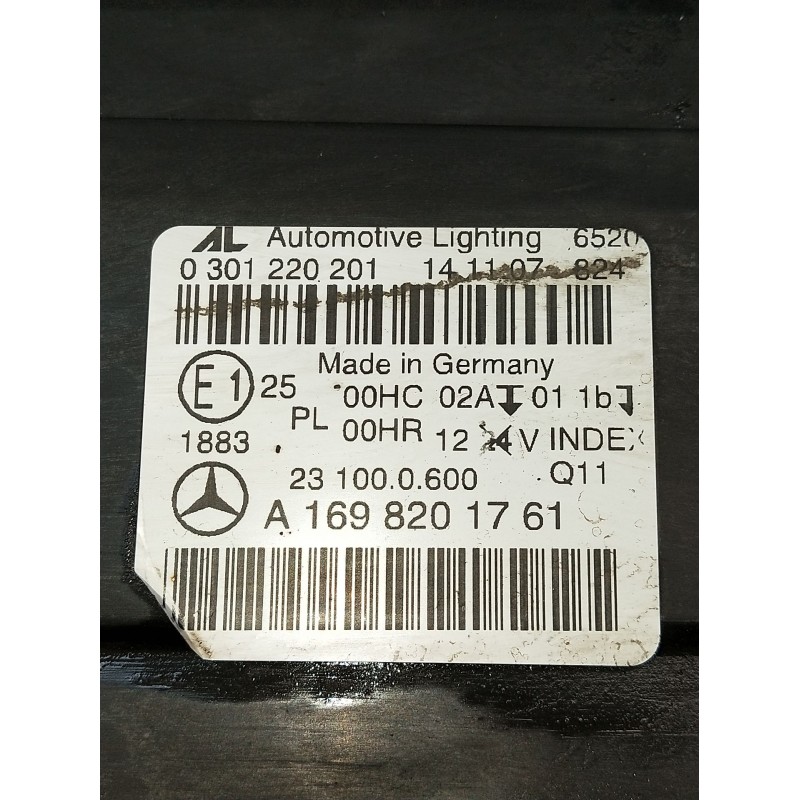 Recambio de faro izquierdo para mercedes-benz clase b sports tourer (w245) b 200 cdi (245.208) referencia OEM IAM 0301220201 A16