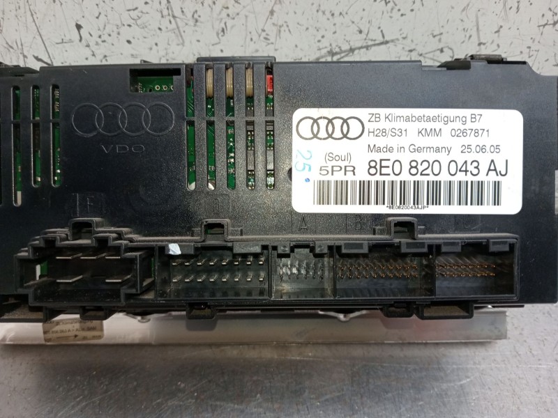 Recambio de mando calefaccion / aire acondicionado para audi a4 b7 avant (8ed) 2.0 tdi 16v referencia OEM IAM 8E0820043AJ  