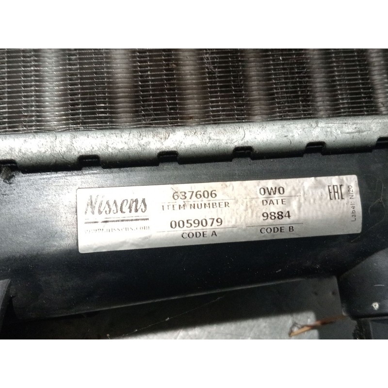 Recambio de radiador agua para renault megane iii hatchback (bz0/1_, b3_) 1.6 16v (bz1b, bz1h) referencia OEM IAM 637606  