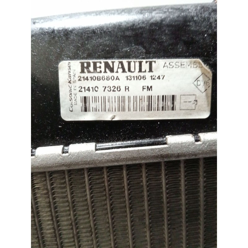 Recambio de radiador agua para renault captur i (j5_, h5_) 1.2 tce 120 referencia OEM IAM 214107326R  