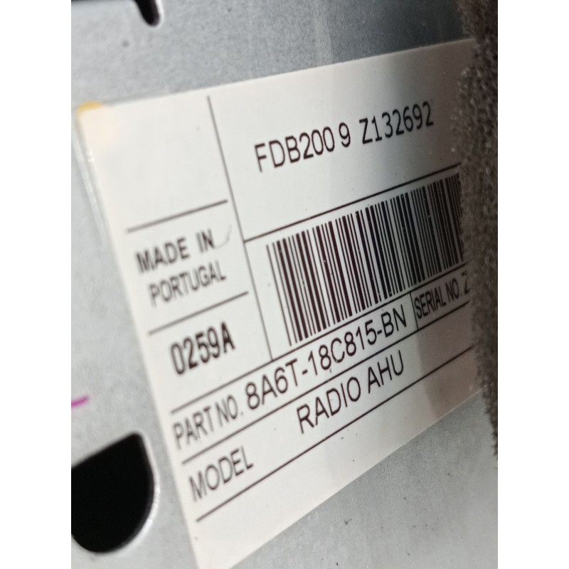 Recambio de sistema audio / radio cd para ford fiesta vi (cb1, ccn) 1.6 tdci referencia OEM IAM 8A6T18C815BN  