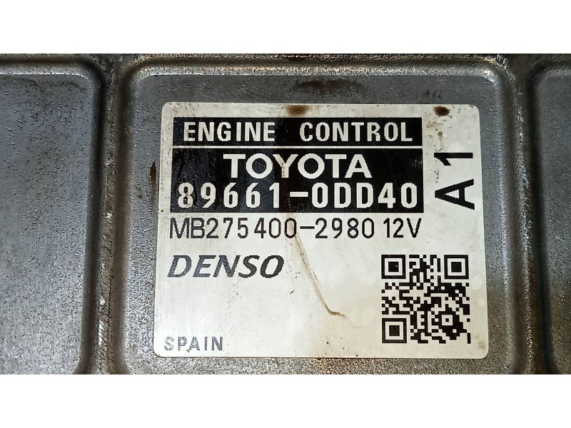 Recambio de centralita motor uce para toyota yaris 1.3 16v cat referencia OEM IAM MB2754002980 896610DD40 