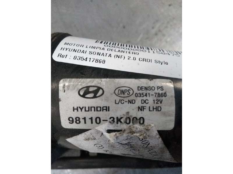 Recambio de motor limpia delantero para hyundai sonata (nf) 2.0 crdi style referencia OEM IAM 035417860 981103K000 