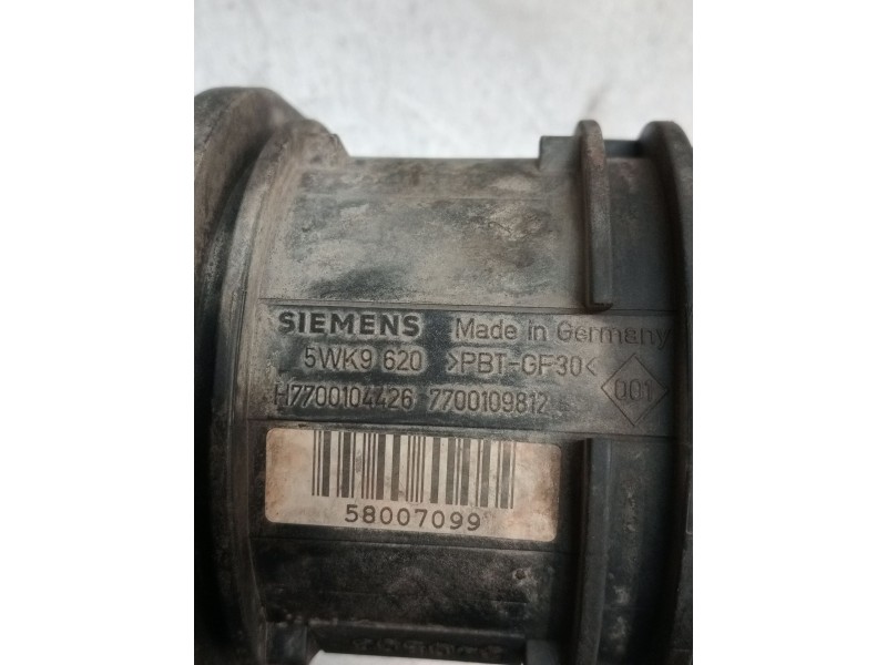 Recambio de caudalimetro para renault kangoo express (fc0/1_) 1.9 dci 4x4 (fc0v) referencia OEM IAM 5WK9620 7700109817 H77001044