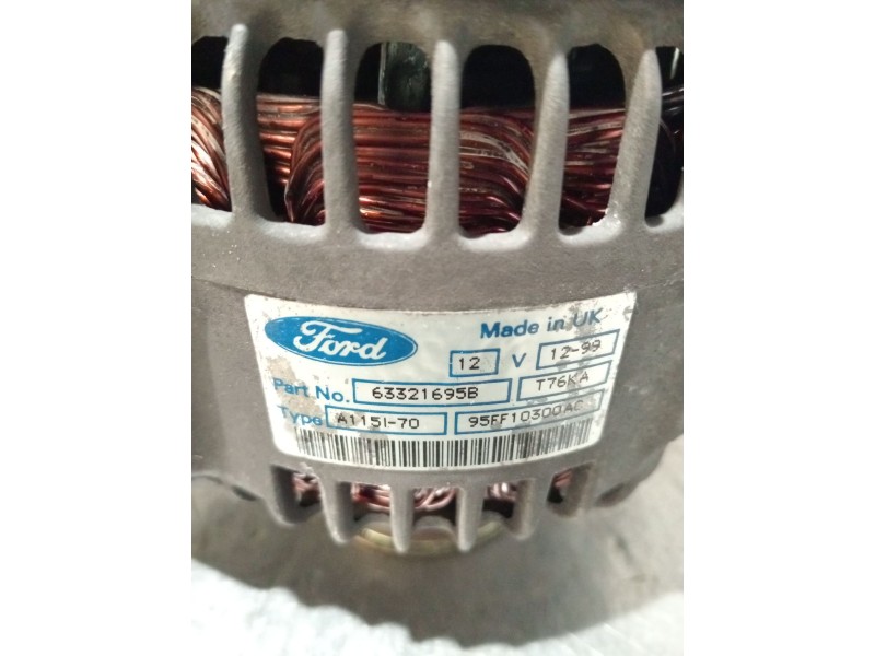 Recambio de alternador para ford orion iii (gal) 1.8 d referencia OEM IAM 63321695B 95FF10300AC 
