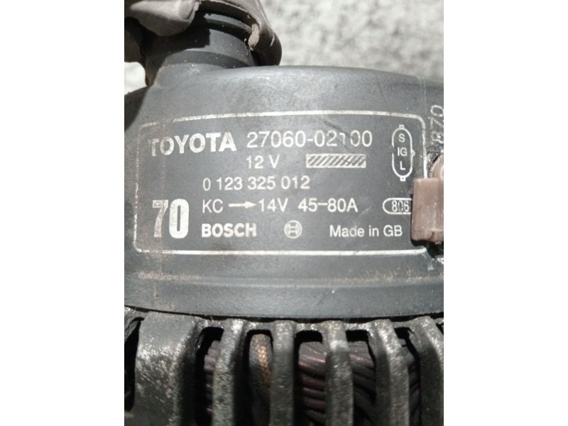 Recambio de alternador para toyota avensis (_t22_) 1.6 (at220_) referencia OEM IAM 2706002100 0123325012 