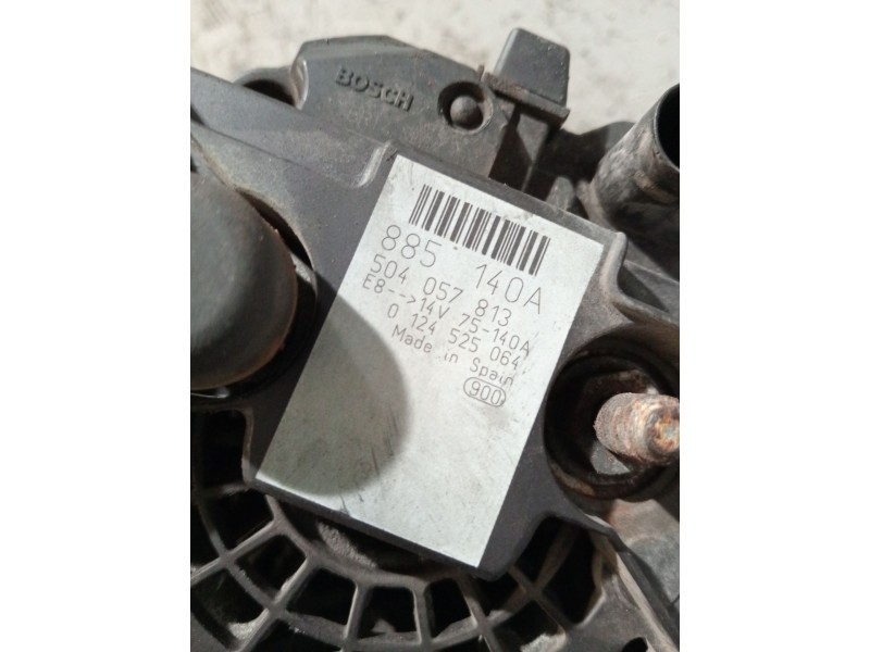 Recambio de alternador para iveco massif single cab 3.0 hpi referencia OEM IAM 504057813 0124525064 
