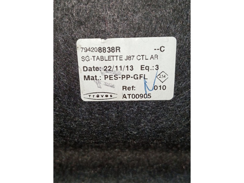 Recambio de bandeja trasera para renault captur i (j5_, h5_) 1.2 tce 120 referencia OEM IAM 794208838R  