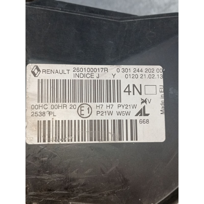 Recambio de faro derecho para renault megane iii hatchback (bz0/1_, b3_) 1.5 dci (bz09, bz0d, bz1w, bz29, bz14) referencia OEM I