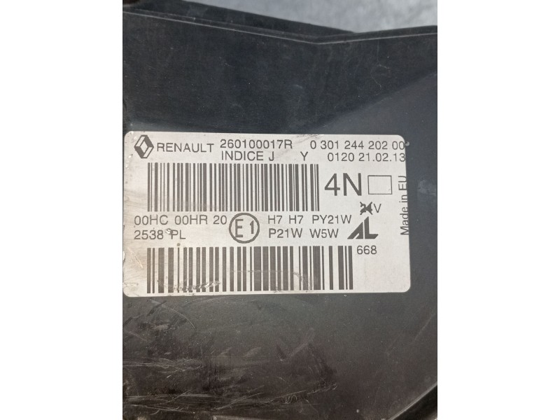 Recambio de faro derecho para renault megane iii hatchback (bz0/1_, b3_) 1.5 dci (bz09, bz0d, bz1w, bz29, bz14) referencia OEM I