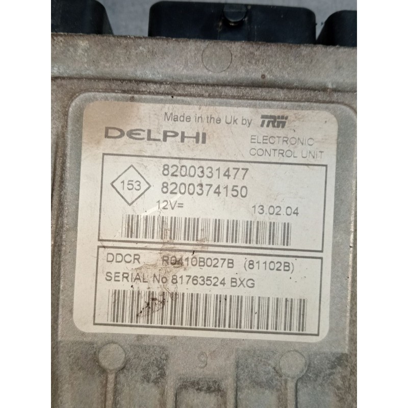 Recambio de centralita motor uce para renault clio ii (bb_, cb_) 1.5 dci (b/cb08) referencia OEM IAM 8200331477 8200374150 