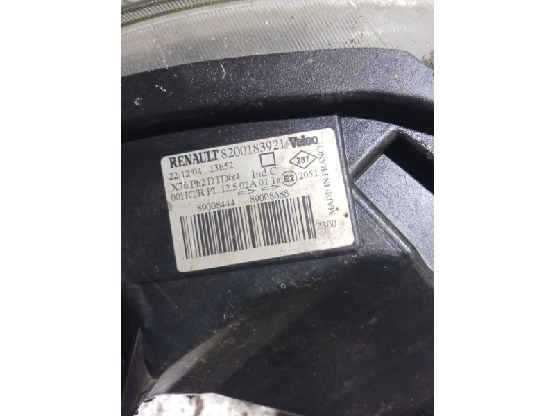 Recambio de faro derecho para renault kangoo express (fc0/1_) 1.9 dci 4x4 (fc0v) referencia OEM IAM 8200183921  