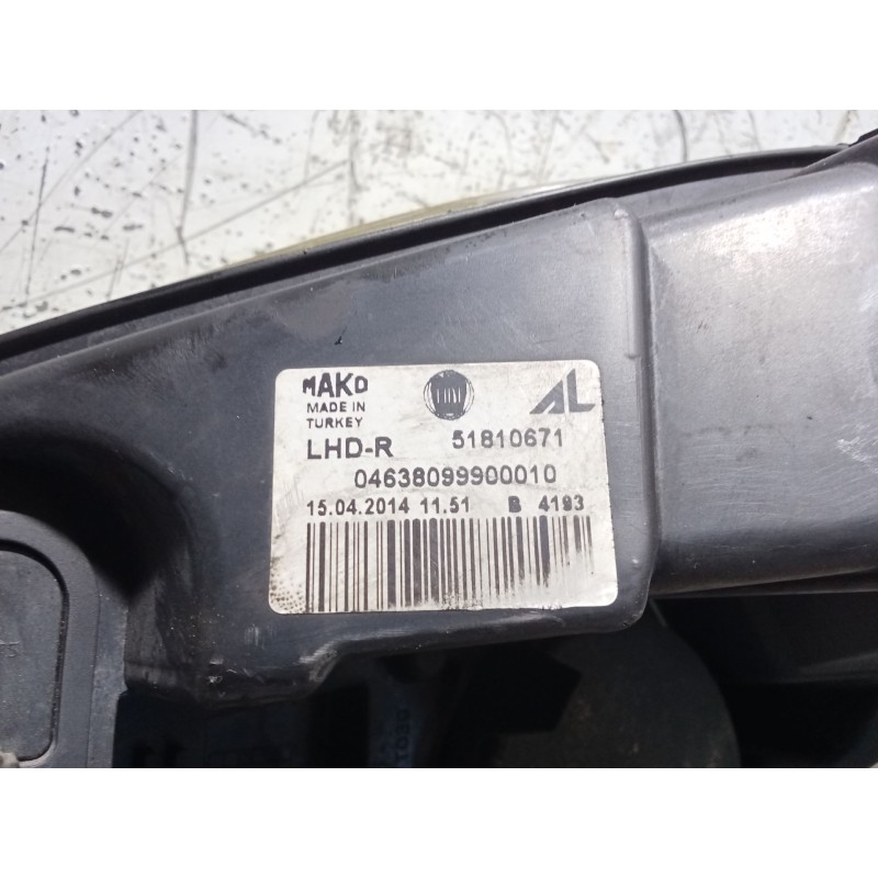 Recambio de faro derecho para fiat doblo autobús (263_) 1.6 d multijet (263axd1b) referencia OEM IAM 51810671 04638099900010 OJO