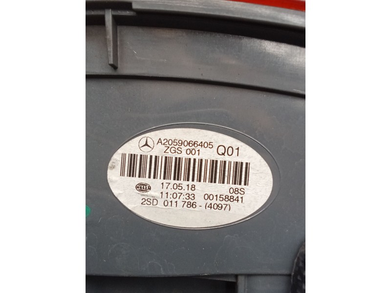 Recambio de piloto trasero derecho para mercedes-benz clase c coupé (c205) c 220 d (205.304) referencia OEM IAM A2059066405 2SD0