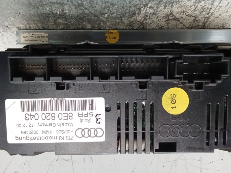 Recambio de mando calefaccion / aire acondicionado para audi a4 b6 (8e2) 2.0 referencia OEM IAM 8E0820043  