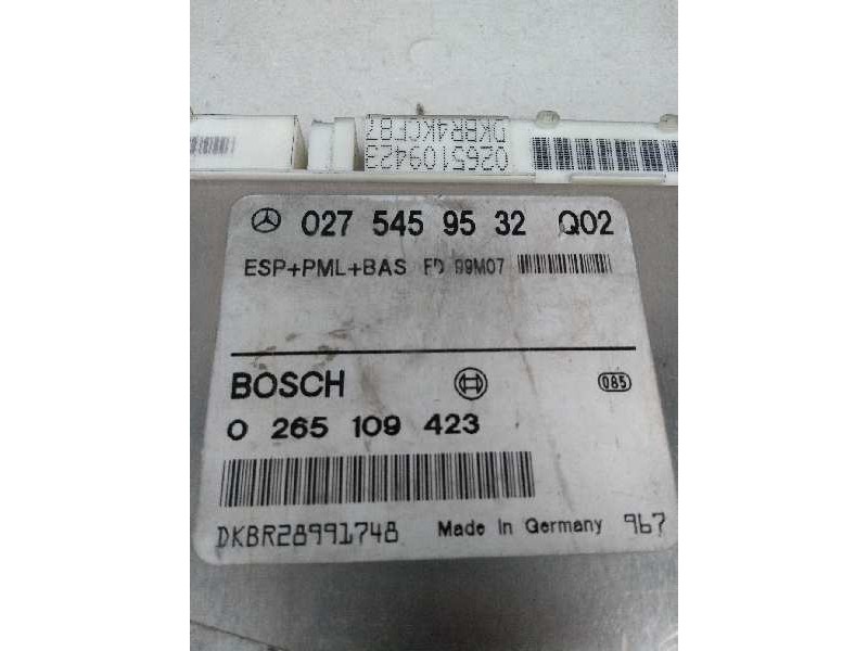 Recambio de centralita abs para mercedes clase e (w210) berlina diesel 2.7 cdi 20v cat referencia OEM IAM 0265109423 0275459532  Recambio de centralita abs para mercedes clase e (w210) berlina diesel 2.7 cdi 20v cat referencia OEM IAM 0265109423 0275459532