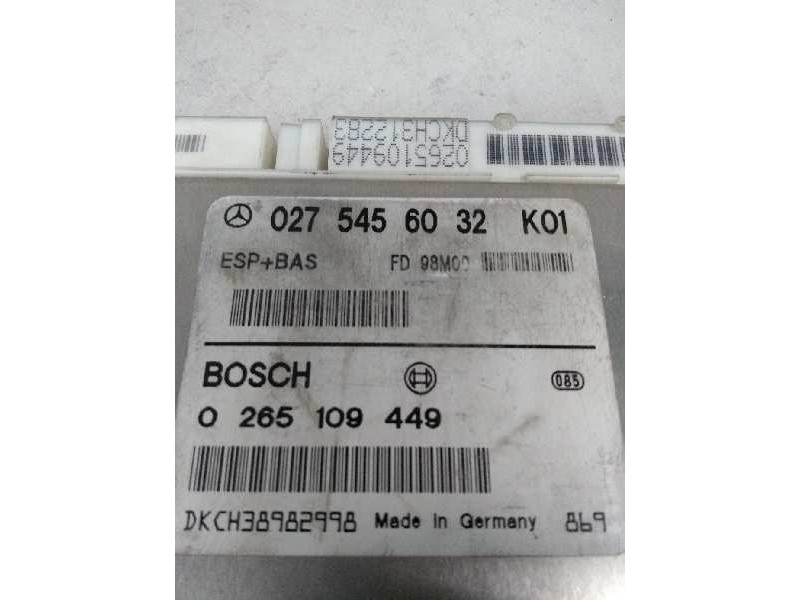 Recambio de centralita abs para mercedes clase a (w168) referencia OEM IAM 0265109449 0275456032 FD98M00 K01