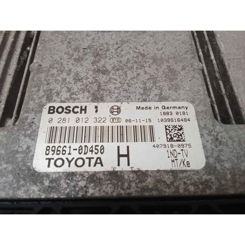 Recambio de centralita motor uce para toyota yaris (_p9_) 1.4 d-4d (nlp90_) referencia OEM IAM 0281012322 896610D450H 