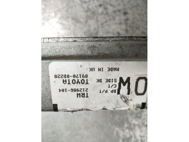 Recambio de kit airbag para toyota yaris (_p9_) 1.4 d-4d (nlp90_) referencia OEM IAM 212986104 891700D220 