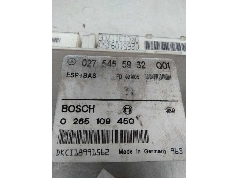Recambio de centralita abs para mercedes clase clk (w208) coupe 3.2 v6 18v cat referencia OEM IAM 0265109450 0275455932 FD99M05 
